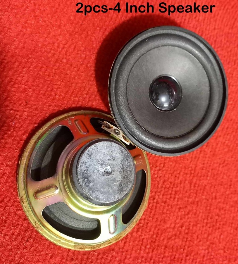 Picture of 2Pcs – Round Shape 4 Inch Speaker Loudspeaker Multimedia Speaker 100mm Speaker 4 Inch Speaker Audio Amplifier Speaker For Home Theater Stereo Amplifiers Speakers Round Speaker