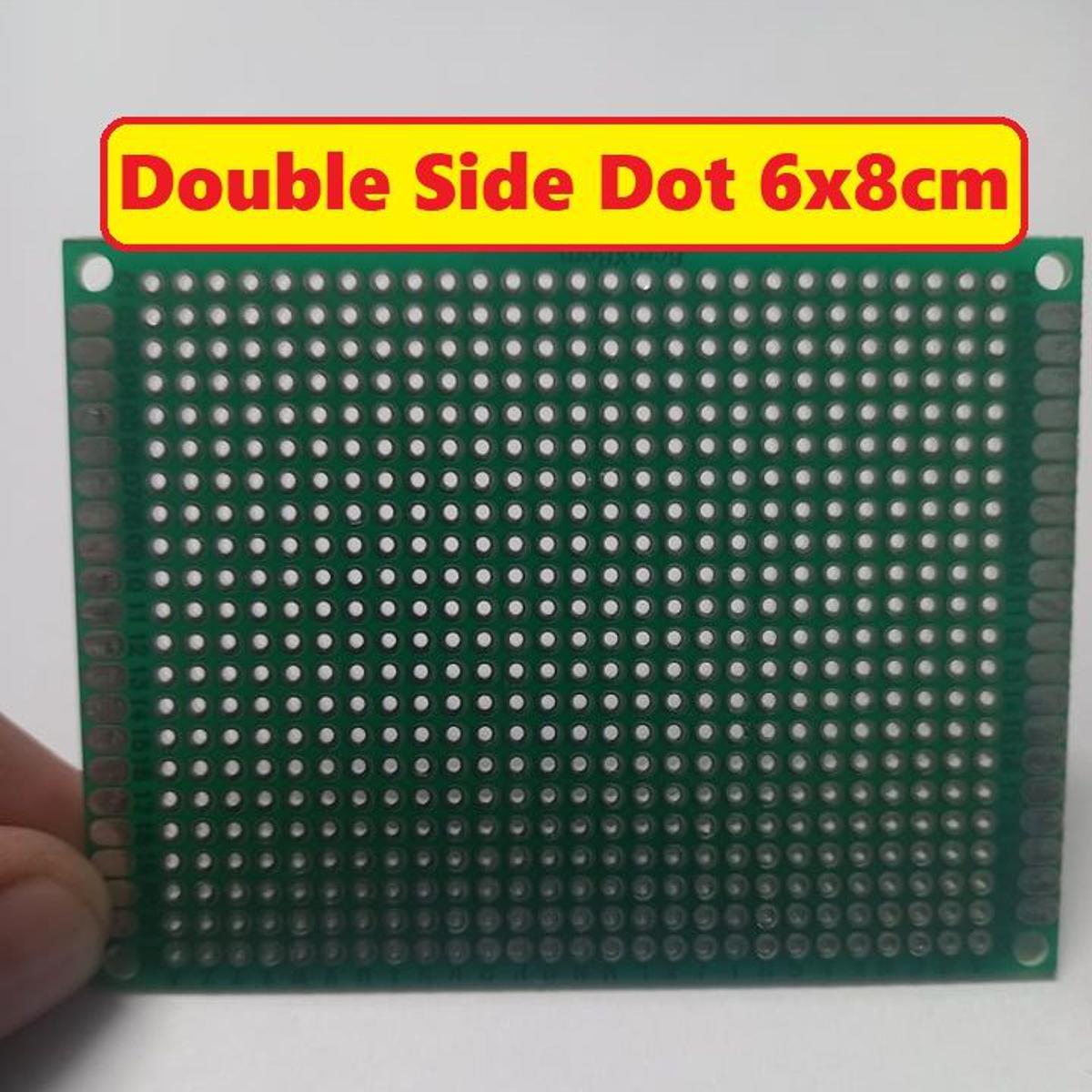 Picture of Veroboard DOUBLE SIDED 6x8cm Vero Board Double Side Veroboard Dot Vero PCB Board 6x8cm Project Board Prototyping Board Strip Board DIY Soldering Circuit & Cables
