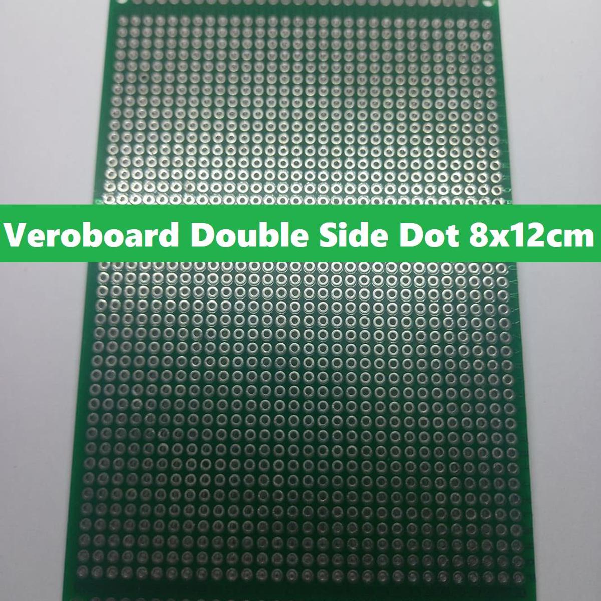 Picture of Veroboard DOUBLE SIDED 8x12cm Vero Board Double Side Veroboard Dot Vero PCB Board 8x12cm Project Board Prototyping Board Strip Board DIY Soldering Circuit & Cables