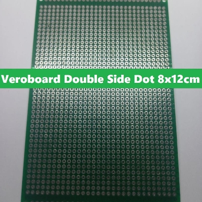 Picture of Veroboard DOUBLE SIDED 8x12cm Vero Board Double Side Veroboard Dot Vero PCB Board 8x12cm Project Board Prototyping Board Strip Board DIY Soldering Circuit & Cables