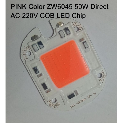 Picture of PINK Color ZW6045 50W Direct AC 220V 50W Size 60x45mm COB SMD LED Light Chip Pink COB LED Light 220V COB LED Light 50W COB Light COB LED Chip 220V COB LED Chip 50W Light Bulbs