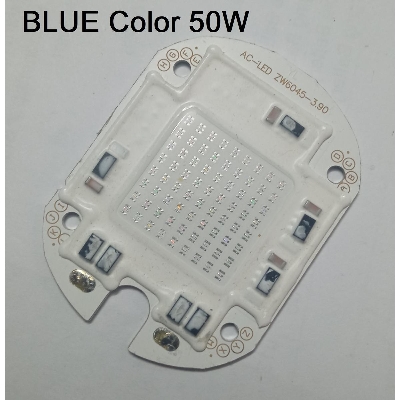 Picture of BLUE Color ZW6045 50W Supper Bright Blue 50W Direct AC 220V 60x45mm COB LED Chip 50 Watt Blue Color Light Directly Connect AC 220V Without Need Any Drivers For DIY Flood Light Bulbs