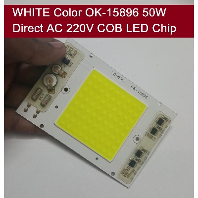 Picture of WHITE Color OK-15896 50W Direct AC 220V 50W Size 105x70mm COB SMD LED Light Chip White COB LED Light 220V COB LED Light 50W COB Light COB LED Chip 220V COB LED Chip 50W Light Bulbs