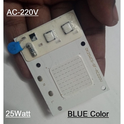 Picture of BLUE Color OK25WCG-GF 25W Direct AC 220V 25W Size 60x45mm COB SMD LED Light Chip Blue COB LED Light 220V COB LED Light 25W COB Light COB LED Chip 220V COB LED Chip 25W Light Bulbs