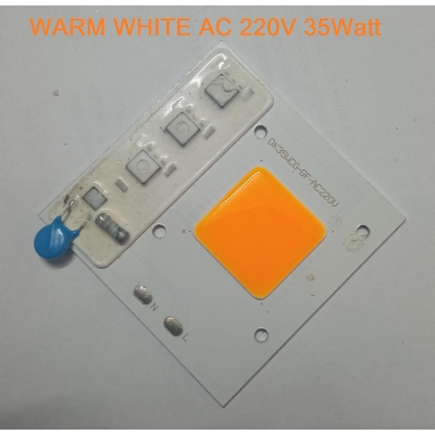 Picture of WARM WHITE Color OK35WCG-GF 35W Direct AC 220V 35W Size 60x60mm COB SMD LED Light Chip Warm White COB LED Light 220V COB LED Light 35W COB Light COB LED Chip 220V COB LED Chip 35W Light Bulbs