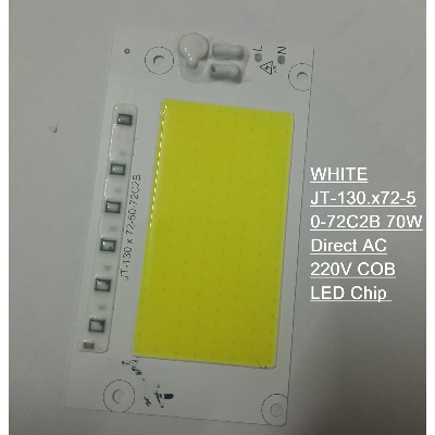 Picture of WHITE Color JT-130.x72-50-72C2B 70W Direct AC 220V 70W Size 130x72mm COB SMD LED Light Chip White COB LED Light 220V COB LED Light 70W COB Light COB LED Chip 220V COB LED Chip 70W Light Bulbs
