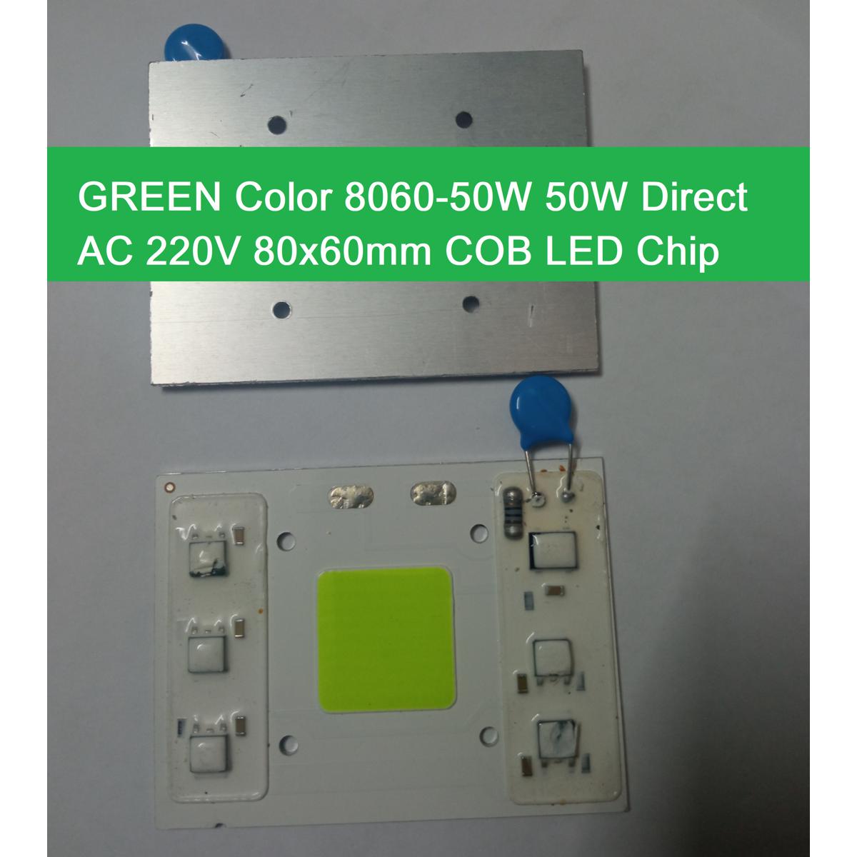 Picture of GREEN Color 8060-50W 50W Direct AC 220V 50W Size 80x60mm COB SMD LED Light Chip Green COB LED Light 220V COB LED Light 50W COB Light COB LED Chip 220V COB LED Chip 50W Light Bulbs