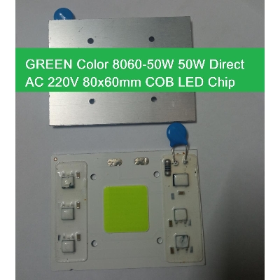 Picture of GREEN Color 8060-50W 50W Direct AC 220V 50W Size 80x60mm COB SMD LED Light Chip Green COB LED Light 220V COB LED Light 50W COB Light COB LED Chip 220V COB LED Chip 50W Light Bulbs