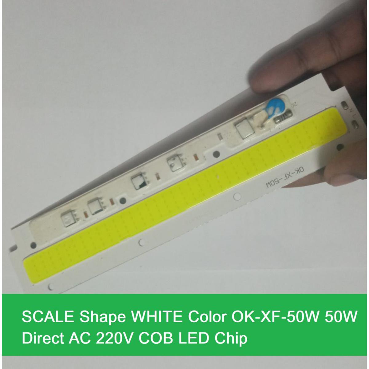 Picture of SCALE Shape WHITE Color OK-XF-50W 50W Direct AC 220V 50W Size 177x38mm COB SMD LED Light Chip White COB LED Light 220V COB LED Light 50W COB Light COB LED Chip 220V COB LED Chip 50W Light Bulbs