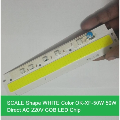 Picture of SCALE Shape WHITE Color OK-XF-50W 50W Direct AC 220V 50W Size 177x38mm COB SMD LED Light Chip White COB LED Light 220V COB LED Light 50W COB Light COB LED Chip 220V COB LED Chip 50W Light Bulbs