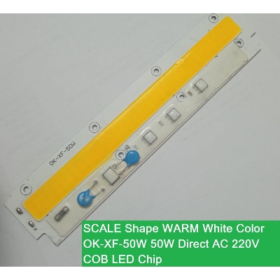 Picture of SCALE Shape WARM WHITE Color OK-XF-50W 50W Direct AC 220V 50W Size 177x38mm COB SMD LED Light Chip Warm  White COB LED Light 220V COB LED Light 50W COB Light COB LED Chip 220V COB LED Chip 50W Light Bulbs