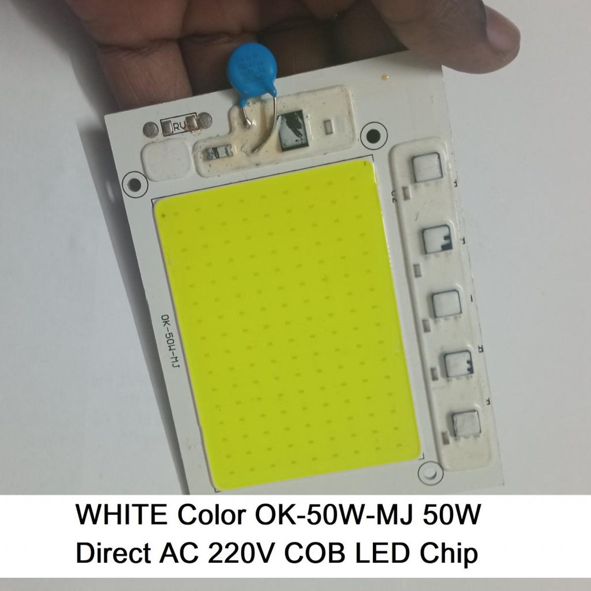 Picture of WHITE Color OK-50W-MJ 50W Direct AC 220V 50W Size 105x76mm COB SMD LED Light Chip Pink COB LED Light 220V COB LED Light 50W COB Light COB LED Chip 220V COB LED Chip 50W Light Bulbs