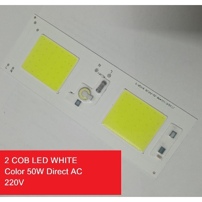 Picture of 2 COB LED WHITE Color JTJQJG-161x56-20-72C1B-3VCOB-8 50W Direct AC 220V 50W Size 160x56mm SMD LED Light Chip Pink COB LED Light 220V COB LED Light 50W COB Light COB LED Chip 220V COB LED Chip 50W Light Bulbs