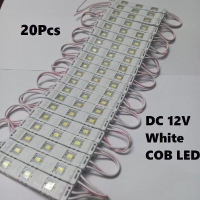 Picture of 20Pcs- WHITE Color DC 12V COB White LED Light COB LED Light 12V COB LED Chip 3W LED Light With Cables COB Light Bulbs For Decoration Office DIY LED Light