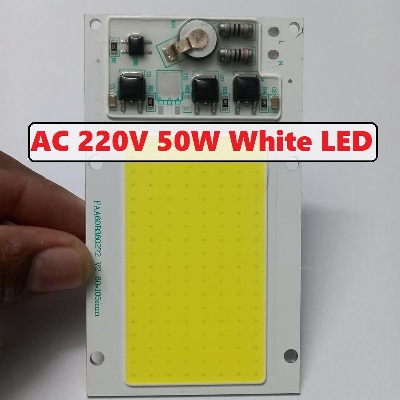 Picture of WHITE Color FAA60B380272 50W Direct AC 220V 50W Size 60x105mm COB SMD LED Light Chip White COB LED Light 220V COB LED Light 50W COB Light COB LED Chip 220V COB LED Chip 50W Light Bulbs