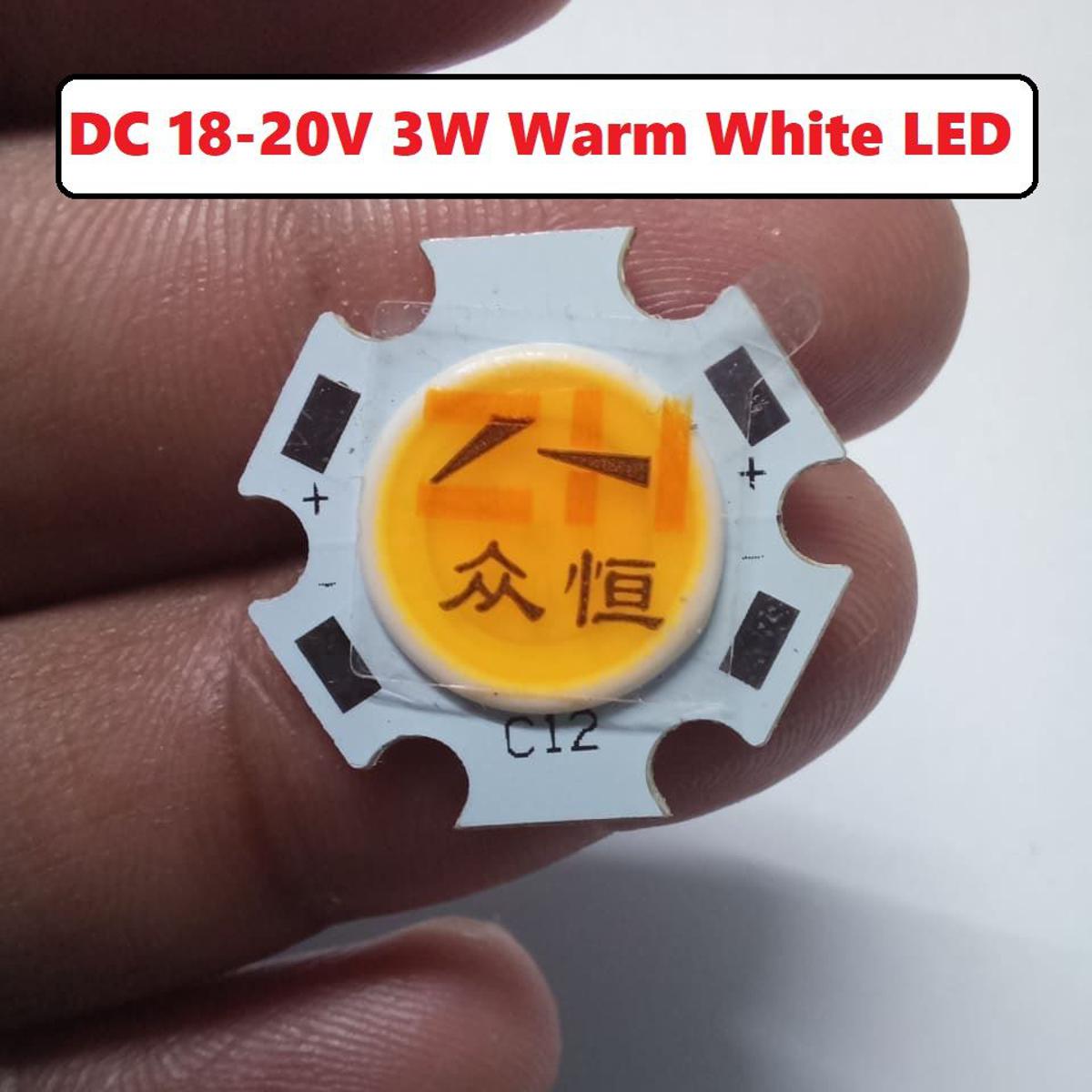 Picture of C12 3W WARM WHITE Color DC 18-20V 3W COB SMD LED Light Chip Warm White COB LED Light 18-20V COB LED Light 3W COB Light COB LED Chip 18-20V COB LED Chip 3W Light Bulbs