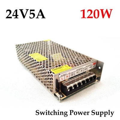 Picture of 24V 5Amp SMPS AC 220V To DC 24V 5A 500W Switching Mode Power Supply Adapters Charger SMPS Power Supply 24V 5A For Industrial 3D Printers CNC Machine 5A 24V SMPS