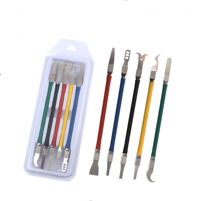 Picture of SW-103 CROWBAR 5 In 1 Crowbar Opening Tool Dual End Tool Boot Stick Crowbar Crank-Shaped Wire Winder Nail Puller Opener Tools For Mobile LCD Touch Screen Repairing