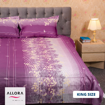 Purple Print Allora Bed sheet ALLORA BDonline shop bangladeshothoba.com