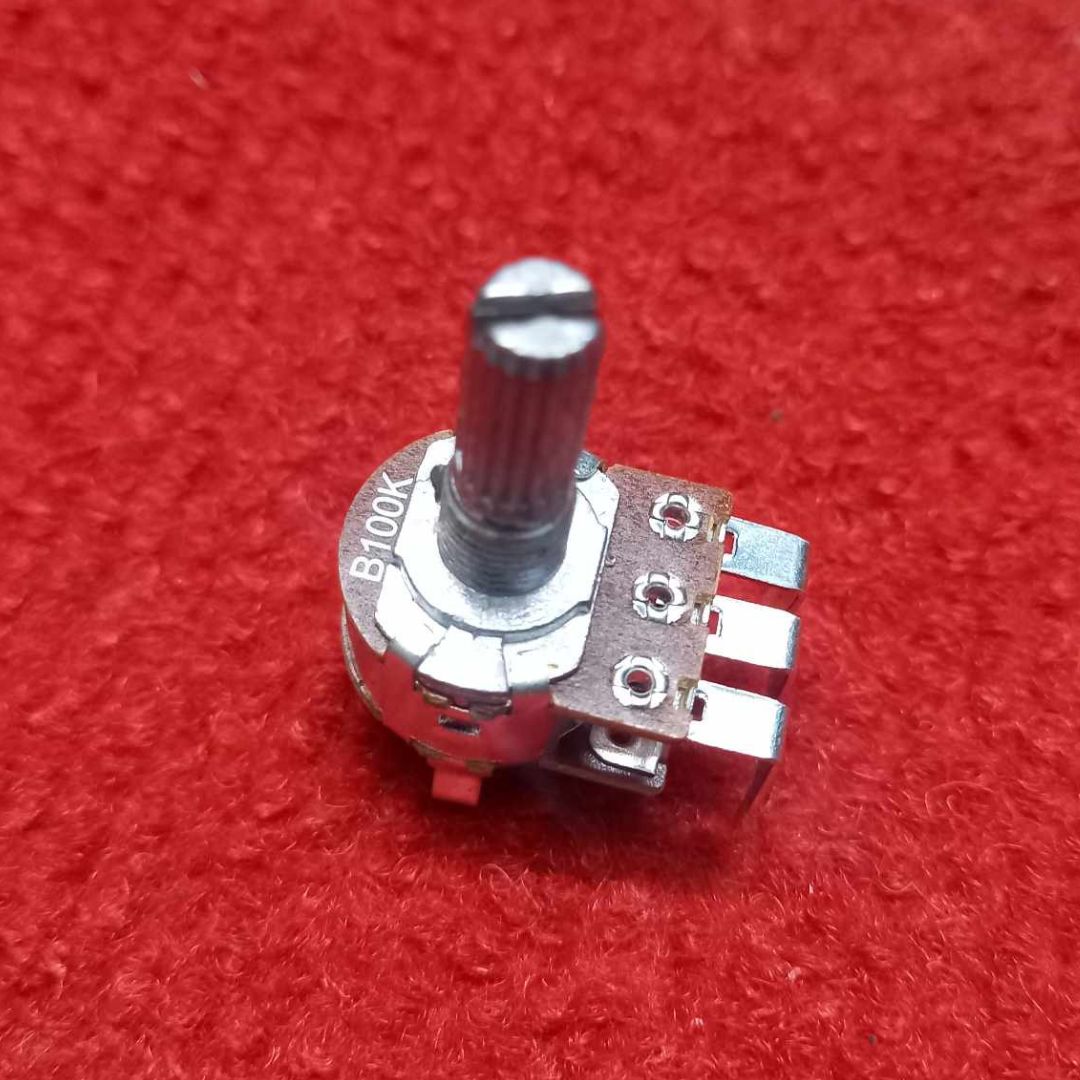 Picture of Refined Taste - 2Pcs- DUAL LINE 6Pin 100K Potentiometer Double Gang 6 Terminals Panel Mount 100K Ohm 1/2W 6 Pin 100K Rotary Taper