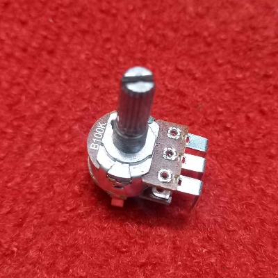 Picture of Refined Taste - 2Pcs- DUAL LINE 6Pin 100K Potentiometer Double Gang 6 Terminals Panel Mount 100K Ohm 1/2W 6 Pin 100K Rotary Taper