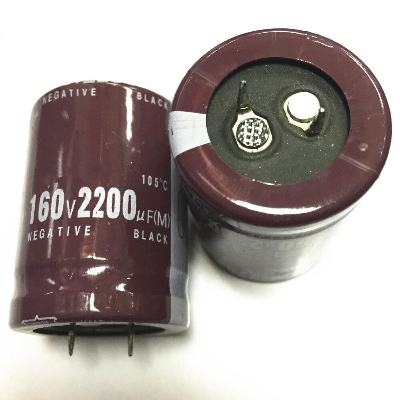 Picture of 2200uF 160V Capacitor RADIAL Electrolytic Capacitor 2200uF Capacitor 160V 2200uF Polarized Aluminum Electrolytic 160V Capacitors 2200uF 2 Pin Leads