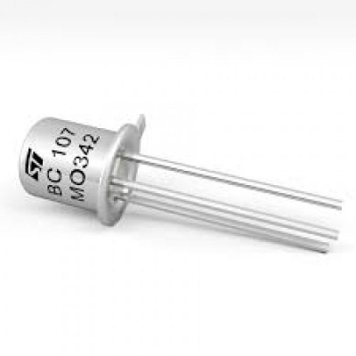 Picture of BC107 Transistor BC107 NPN Transistor 45V 100mA Transistor TO-18 3 Pin Leads Transistor 