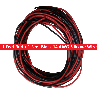 Picture of Heat Resistant Soft Silicone Wire Black White RC Battery Connector Flexible Cable 14 AWG Diameter 4mm For RC DYE Project Copper Wire 2 Feet (1Feet Black+1Feet White) Electrical Circuitry & Parts