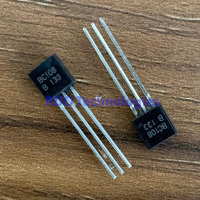 Picture of 5Pcs- BC108 Transistor C108 Transistor BC108  20V 200mA NPN Transistors 3 Pin Leads TO-92 Package