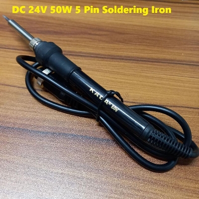 Picture of Model-01 Soldering IRON For Soldering Station DC 24V 50W 5 Pin 5 Hole Female Solder Iron Insulated Handle Tools 50W Soldering Iron For 858 858D 85D+ 8858 878A 878 Soldering Station