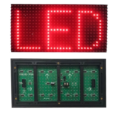 Picture of P10 RED LED P10 LED Display Panel Module 32x16 Pixel 320x160mm Brightness 5V P10 Dot LED Display Board RED Matrix Screen Panel For Scrolling Message LED Lights