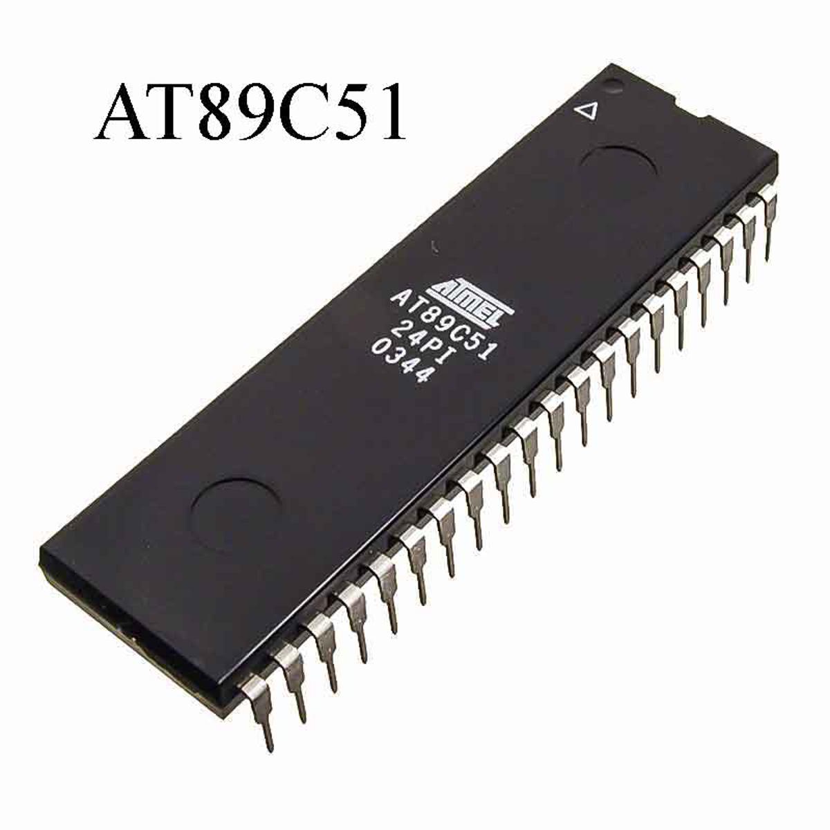 Picture of AT89C51 Microcontroller IC 89S51 IC AT89C51-24PI AT89C51-24PU AT89C51-24PC IC DIP-40 40 Pin Leads Microcontroller MCU Chip