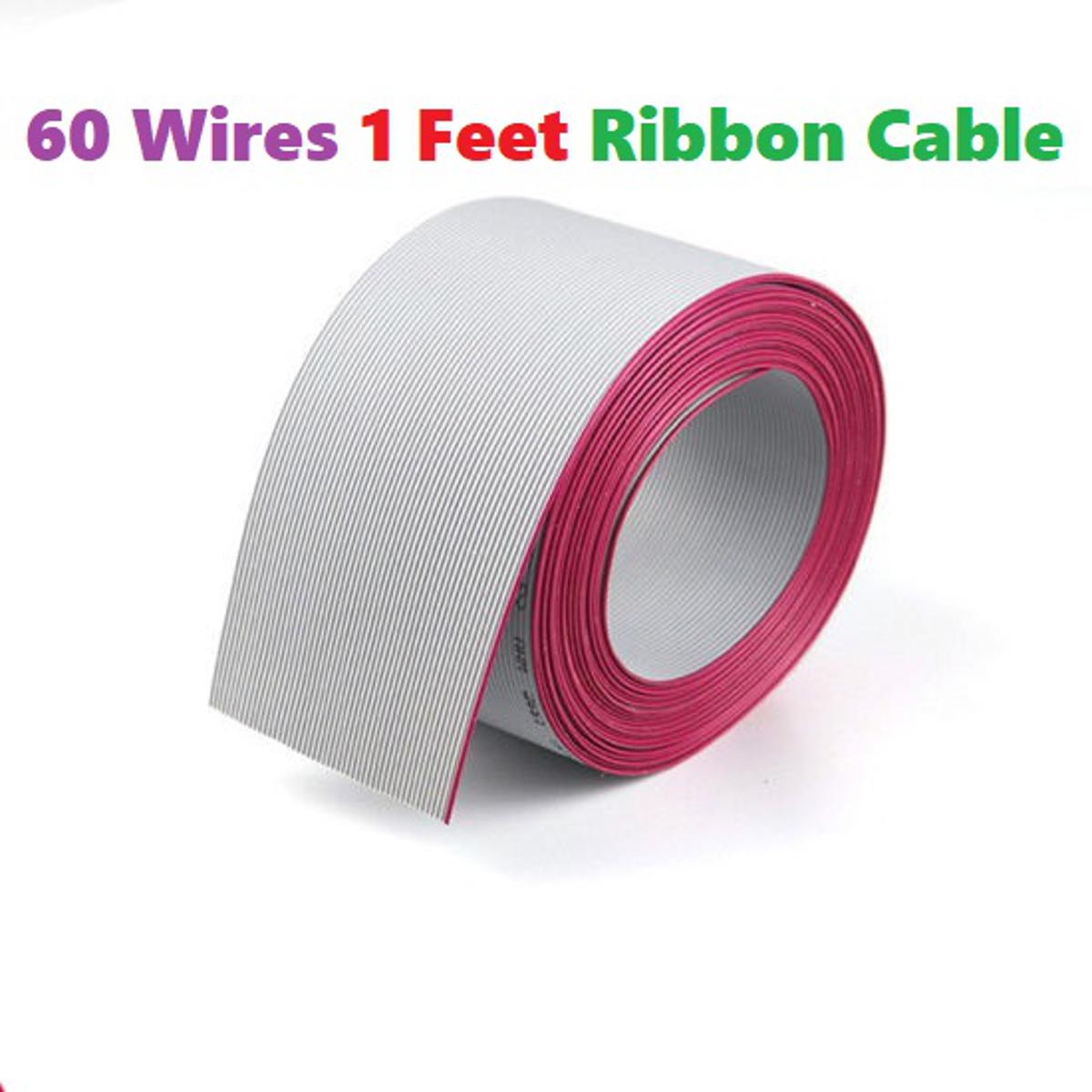 Picture of FLEX Ribbon Cable 60 Wire 1 Feet 1.25mm GPIO Extension Flat Gray 60 Wire Cable Ribbon Flex Cable Wire One Feet Ribbon Cable For IDC Connector Raspberry Pi 