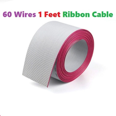 Picture of FLEX Ribbon Cable 60 Wire 1 Feet 1.25mm GPIO Extension Flat Gray 60 Wire Cable Ribbon Flex Cable Wire One Feet Ribbon Cable For IDC Connector Raspberry Pi 