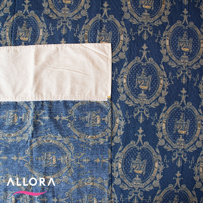 Navy Trophy Print Allora Bed Sheet ALLORA BDonline shop bangladeshothoba.com