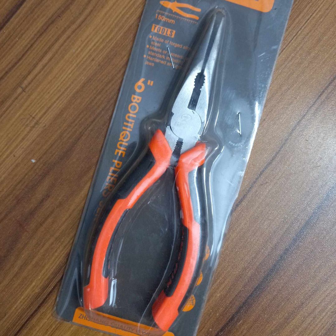 Picture of LONG NOSE PLIERS 150mm Multifunctional Long Nose Mini Plus Tools 6 Inch Carbon Steel Outdoor Camping Hand Nose Plus Mini Tools Plus Wire Nose Pliers