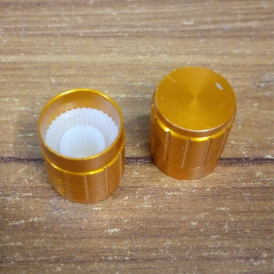 Picture of 3Pcs- 16mm Amplifier Knob 16x14mm Aluminium Alloy Potentiometer Knob Amplifier Volume Knob Knurled Shaft 6mm Hole Amplifier Audio Knob Switches Knob