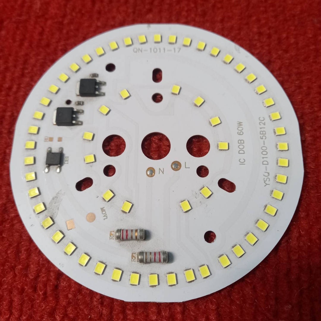 Picture of Round WHITE 60W DIRECT AC 220V 60Watt LED Light Bulbs 96mm 60Pcs White SMD LED Light Board 220V SMD LED Light Plate SMD LED Light 60W