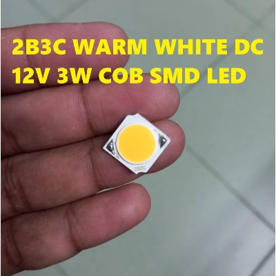 Picture of 2B3C 15x15mm WARM WHITE 3W 12V COB SMD LED Light Chip 3W Warm White COB LED Light 12V COB LED Light 3W COB Light COB LED Chip 12V COB LED Chip 3W Light Bulbs