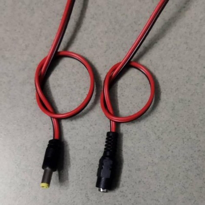 Picture of 1Pair- Cable With MALE FEMALE 2 Pin Connector 2.1mm Male Female DC Power Jack Socket 5V 12V 24V 5.5×2.1mm Male Female Connector Male Female Jack 2 Pin Male Female Socket