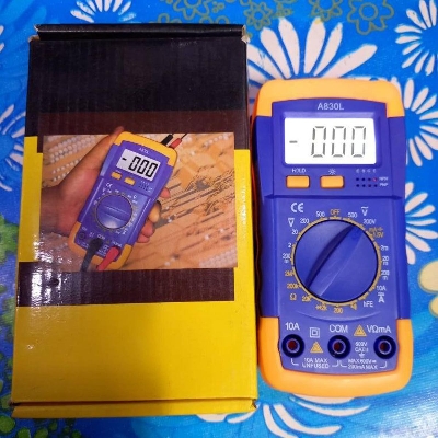 Picture of TOP CLASS A830L Multimeter 830L Digital Multimeter A830L Digital LCD Display With BACKLIGHT Button HOLD Button Diode Transistor Resistor DC AC Voltage Ampere Testers Tool