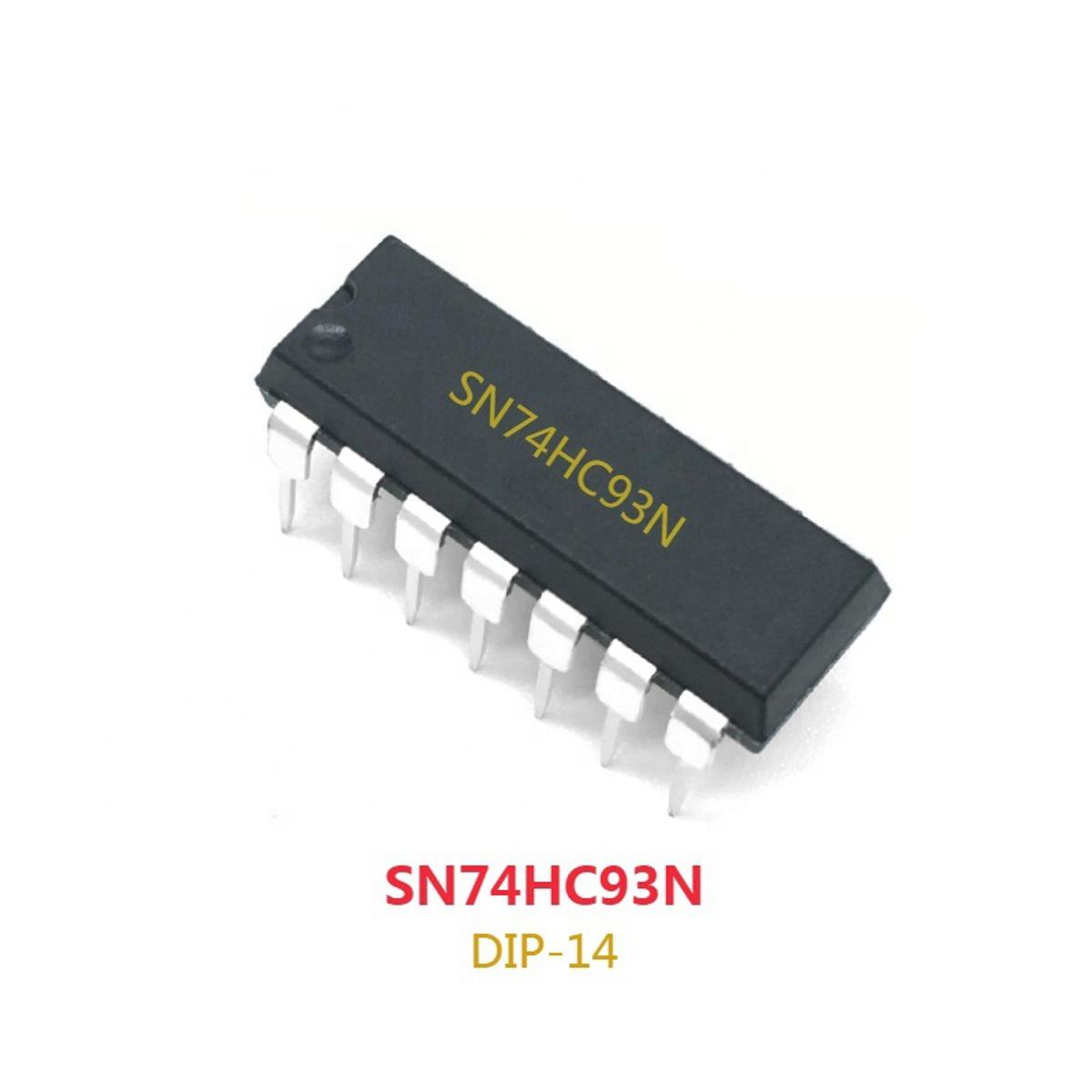 Picture of 7493 SN74HC93N 74HC93 74LS93 DIP 14 Pin IC Leads