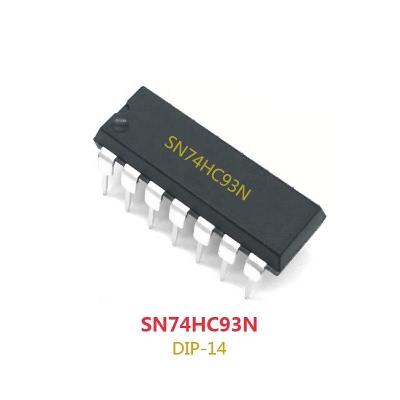 Picture of 7493 SN74HC93N 74HC93 74LS93 DIP 14 Pin IC Leads