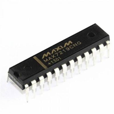 Picture of MAX7219 Microcontroller MAX7219 IC MAX7219 LED Display Driver IC 24 Pin Leads 8 Digit MAX7219 Dot Matrix Display IC