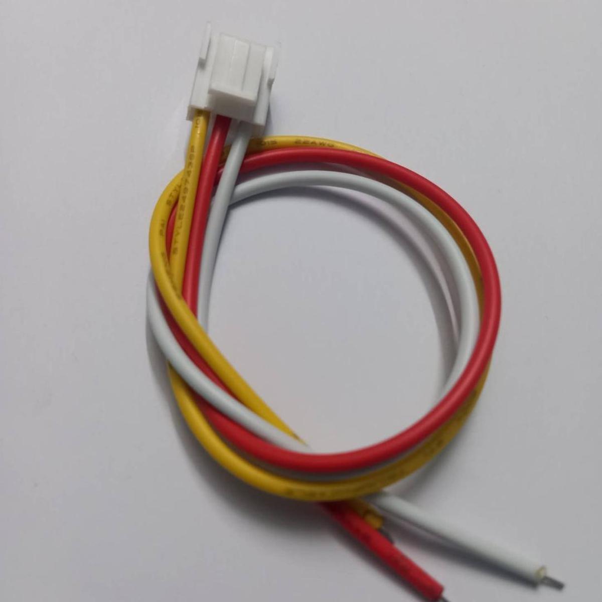 Picture of 3Pin 22AWG 600V CPU FEMALE HEADER Female Housing JST CH 3.96mm Pitch 3 Pin Female Connector With 250mm Cable  3 Pin Female Battery Connector