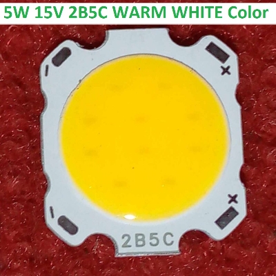 Picture of 2B5C WARM WHITE Color 5W 15V Size 22x22mm COB SMD LED Light Chip White COB LED Light 15V COB LED Light 5W COB Light COB LED Chip 15V COB LED Chip 5W Light Bulbs