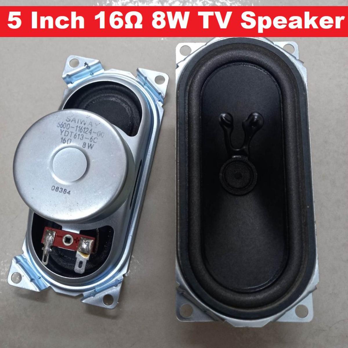 Picture of 2Pcs- 5 Inch YDT613-6C TV Speaker 16 Ohm 8W SPEAKER 5 Inch Speaker 8Watt 5 Inch 16 Ohm Speaker Audio Speaker 8W For CRT Television LCD Monitor Speaker Amplifiers