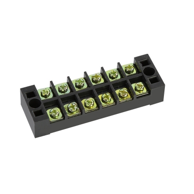 Picture of TB-2506 6P Double Row Terminal Block 600V 25A Terminal Block TB-2506 600V 25A 6P Double Row 6 Pin Terminal Block TB-2506 Terminal Block 600V 25A TB Series 6 Positions Ways Dual Row Barrier Screw Terminal Block Wire Cables Connector