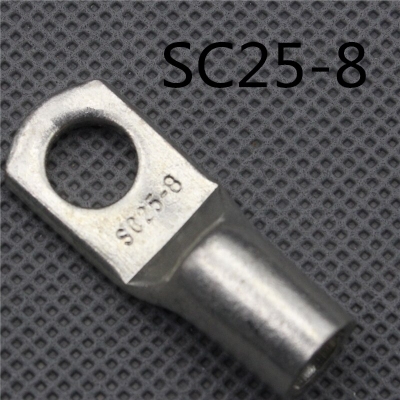Picture of Tinned Copper SC25-8 Battery Terminal Connector For Cable Wire Lug Wire Nose Ring Type Crimp Cable End Connector Terminals SC25-8 Battery Connector