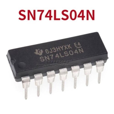Picture of SN74HC04N 74HC04 IC 74LS04 7404 2 Input AND Gate IC Dual In Package DIP 14 Pin Leads IC